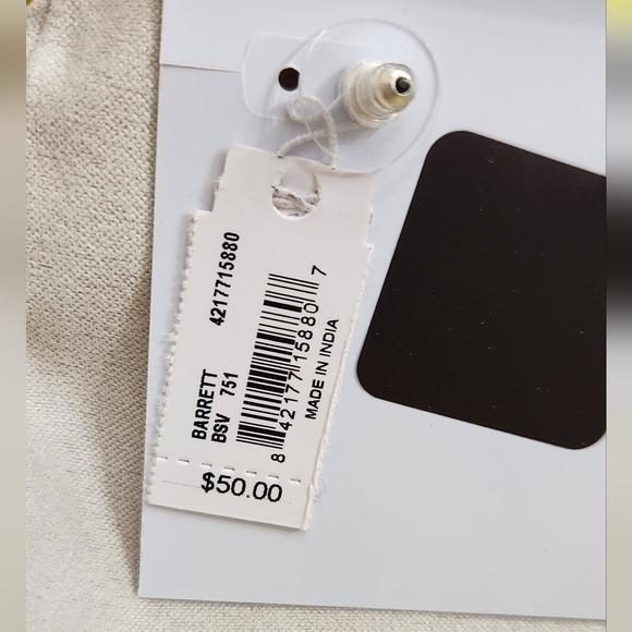 Kendra Scott Barrett Stud Earrings Silver NWT - Picture 6 of 7